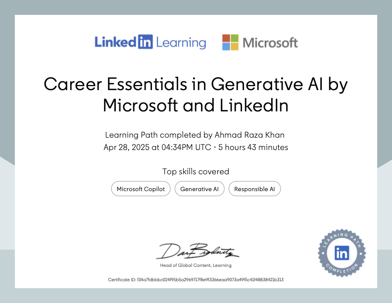 Career Essentials in Generative AI by Microsoft and LinkedIn
