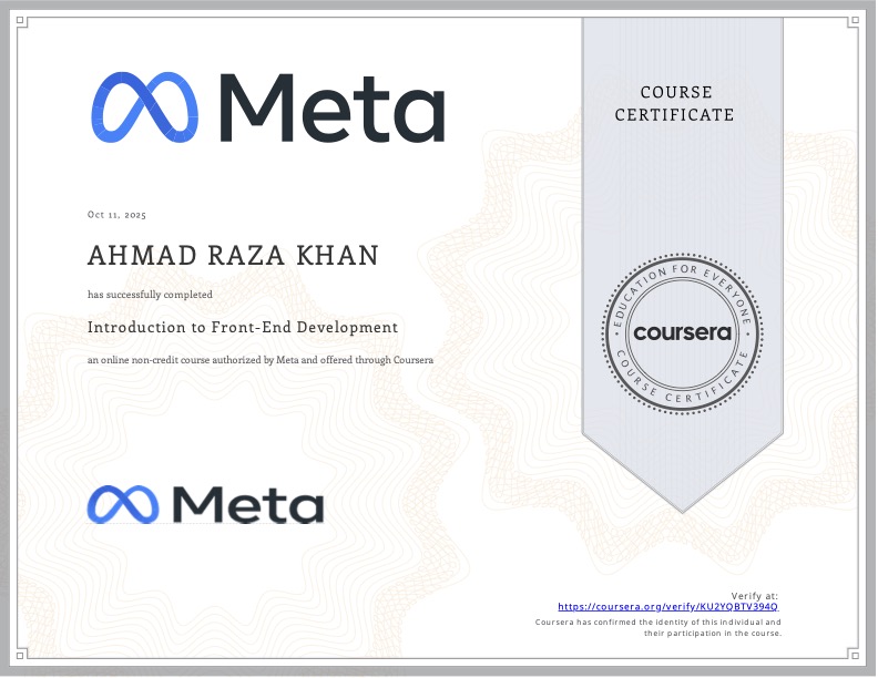 Coursera Introduction to Front End Development