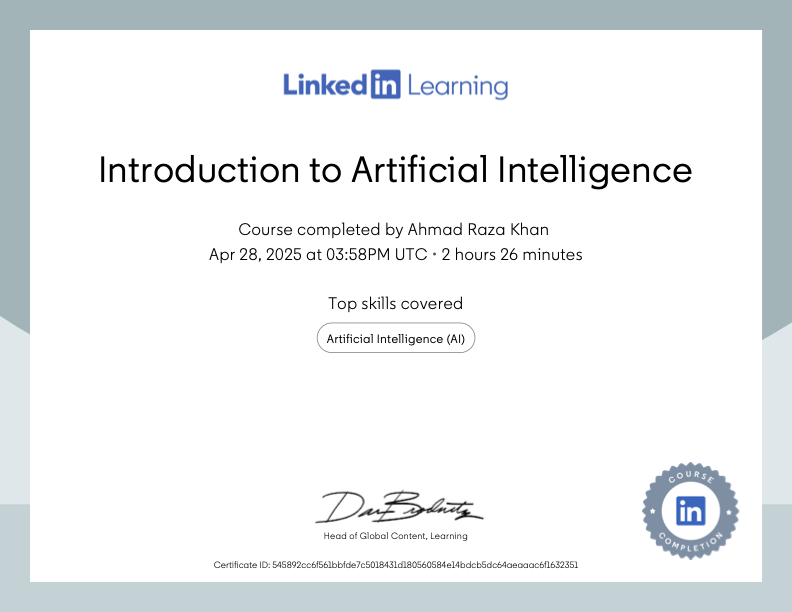 Introduction to Artificial Intelligence