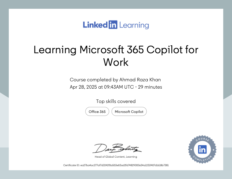 Learning Microsoft 365 Copilot for Work