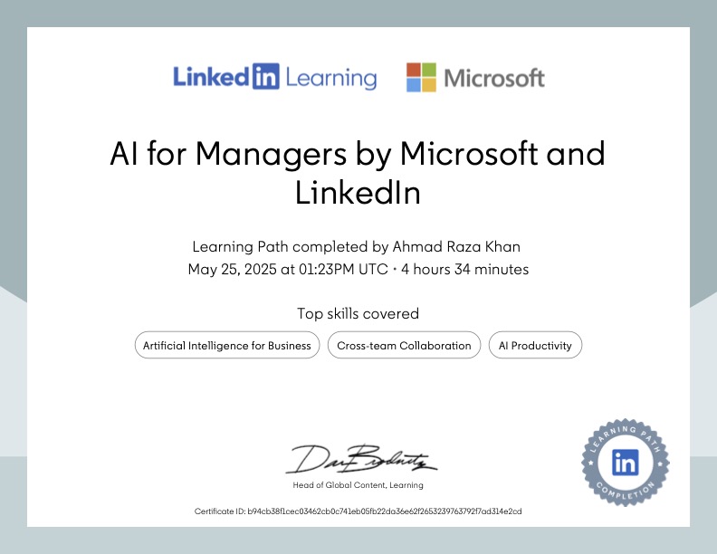 AI for Managers by Microsoft and LinkedIn