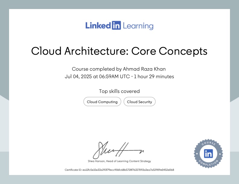 Cloud Architecture Core Concepts