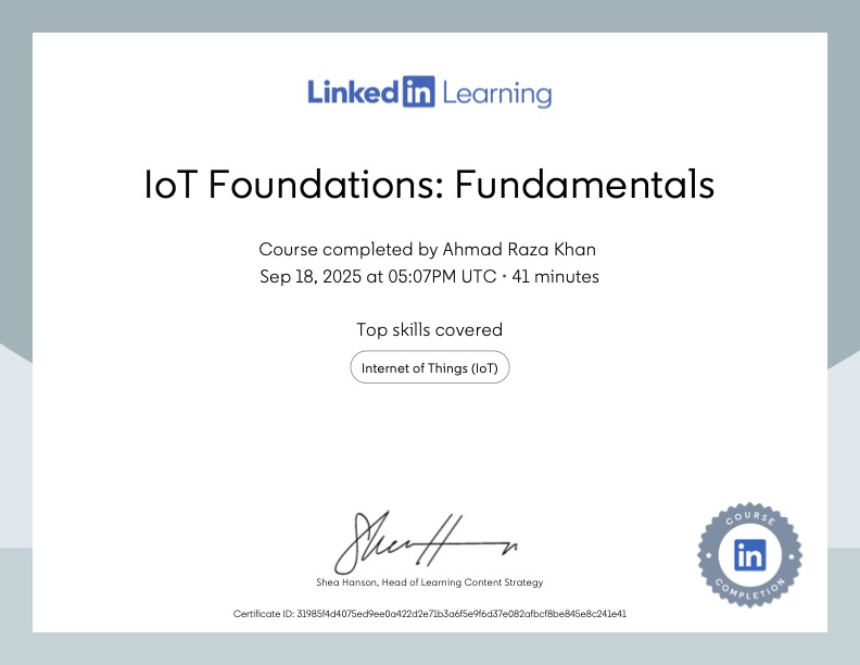 IoT Foundations Fundamentals