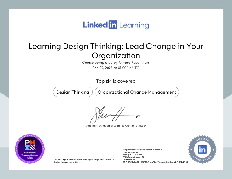 Learning: Design Thinking - Lead Change in Your Organization