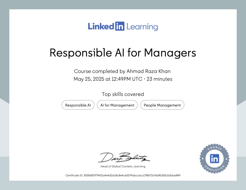 Responsible AI for Managers