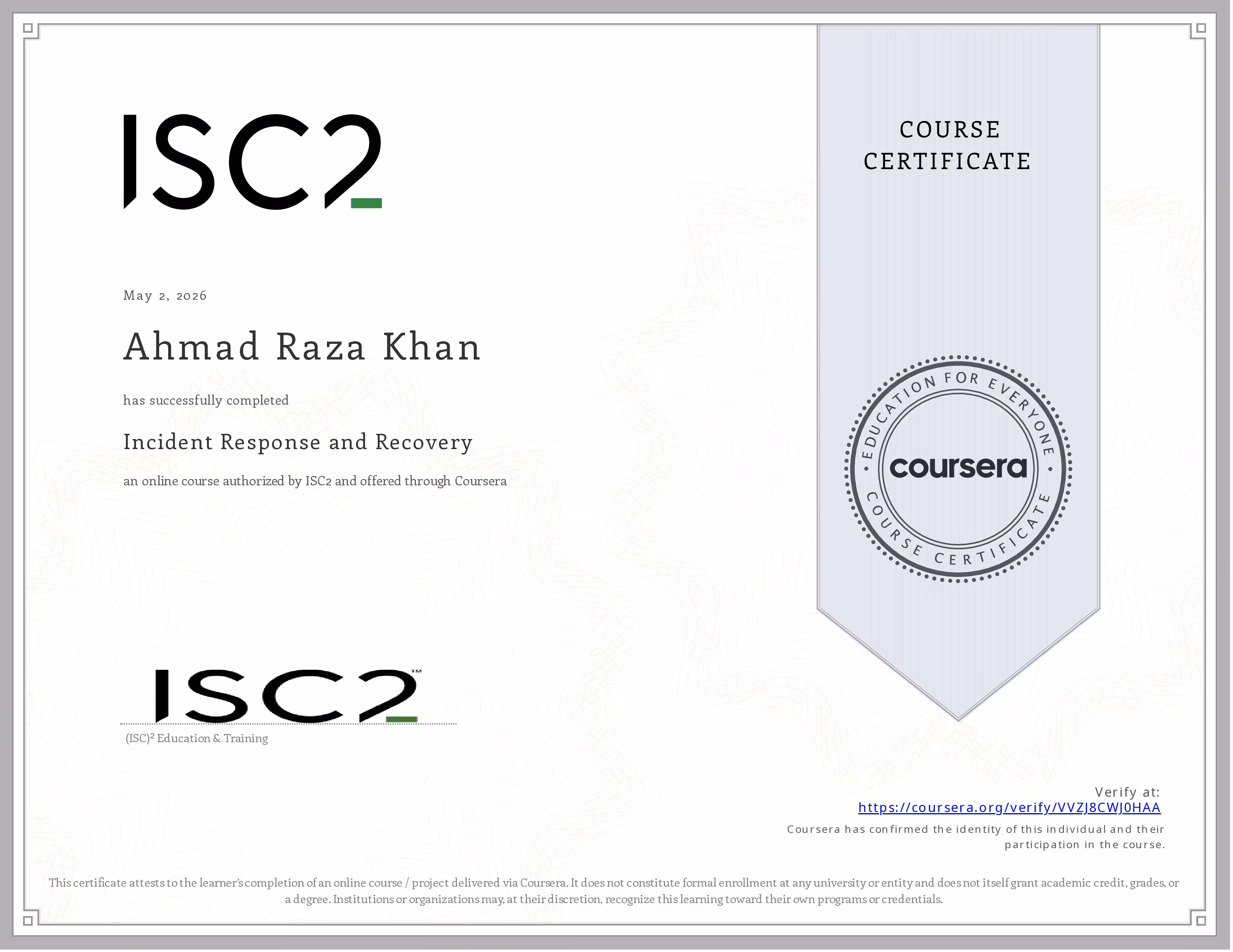 Incident Response and Recovery