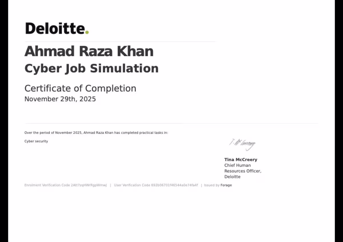 Cyber Job Simulation